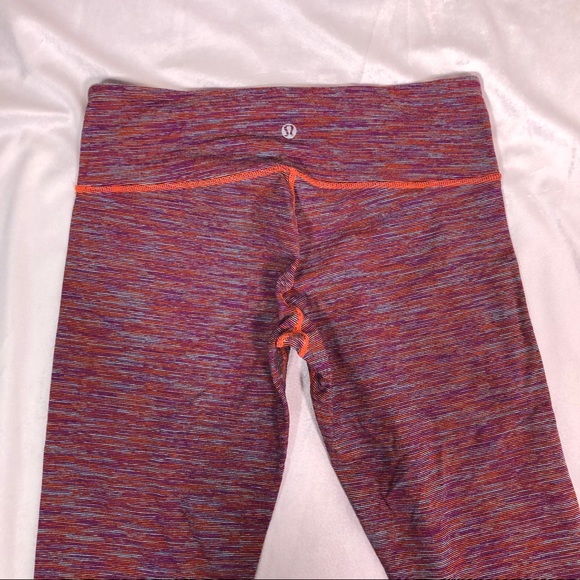 Lululemon wunder under crops orange stripe - Picture 5 of 7